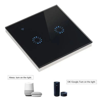 Smart Home Automation Wifi Switch 2 Gang Ewelink App Control for Smart Home System Smart Touch Switch 220V EU/UK Standard