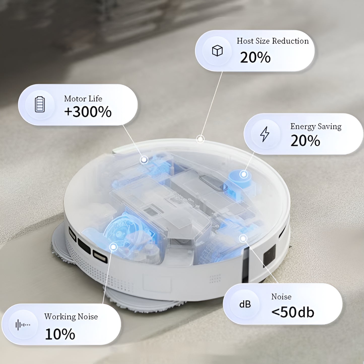 Robot Aspiradora Tuya Floor Cleaning Robot 5000Pa Rotary Smart Robot Vacuum Cleaner with Self-Emptying Dustbin Mopping Function