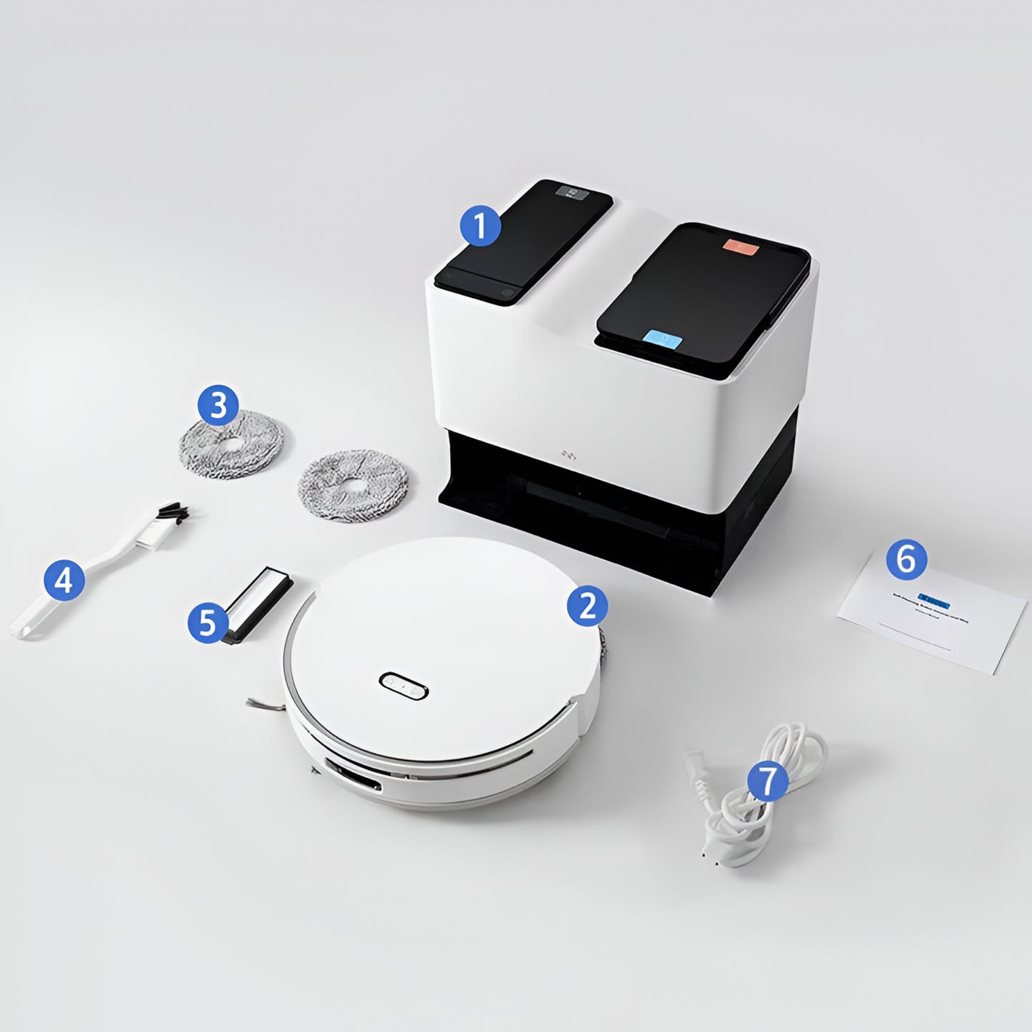 Robot Aspiradora Tuya Floor Cleaning Robot 5000Pa Rotary Smart Robot Vacuum Cleaner with Self-Emptying Dustbin Mopping Function