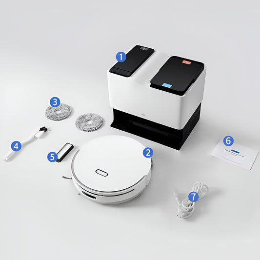 Robot Aspiradora Tuya Floor Cleaning Robot 5000Pa Rotary Smart Robot Vacuum Cleaner with Self-Emptying Dustbin Mopping Function